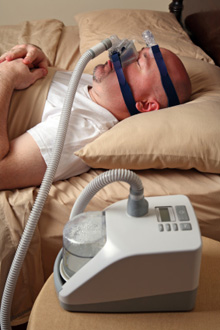 CPAP machine pour l'apnée du sommeil et ronflement. Sleep apnea and snoring