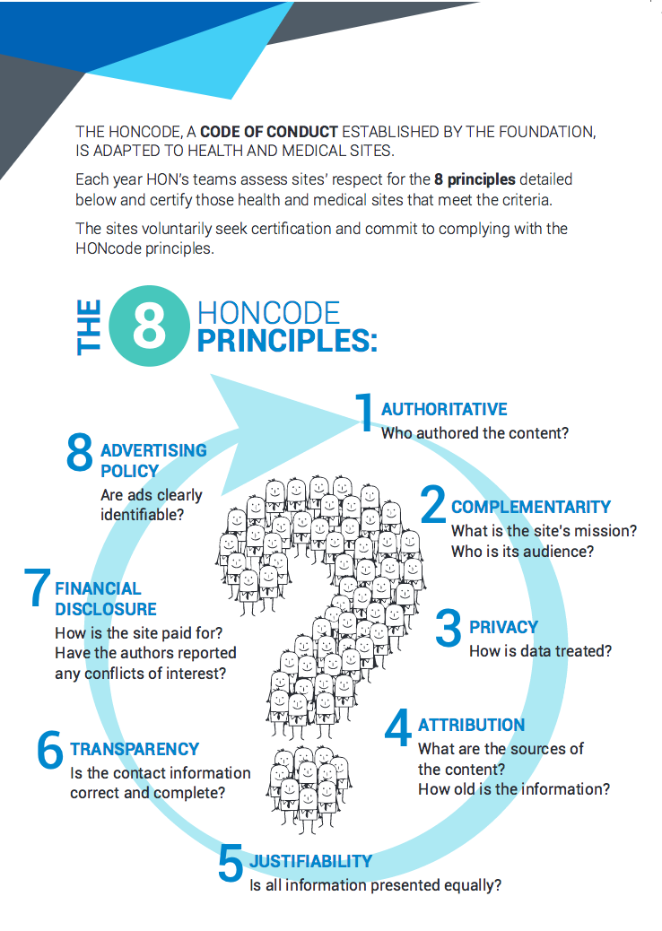HONcode certification principles code ethics orthodontiste Sherbrooke
